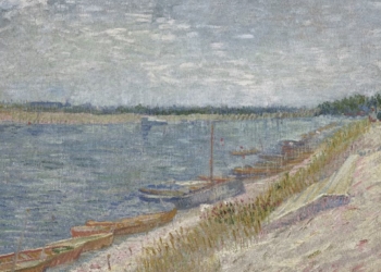 "Barcos amarrados" de Vincent van Gogh; la pintura que se subasta por 27.6 mdd