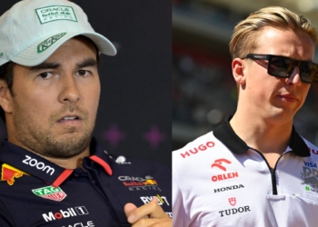 ¿Tensión en el GP de México? Esto pasó entre Checo Pérez y Liam Lawson
