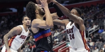Cae el Miami Heat ante Detroit en su debut en la Copa NBA