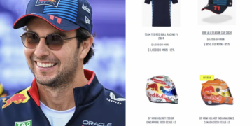 Remata tienda de Checo Pérez los productos de Red Bull