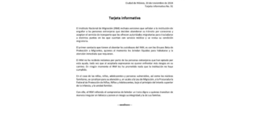 Rechaza INM versión que lo acusa de engañar a migrantes