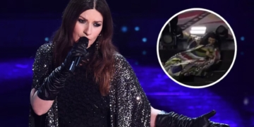 Sufre Laura Pausini caída durante su show en Milán