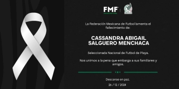 Fallece Cassandra Abigail Salguero, jugadora de la selección femenil de playa
